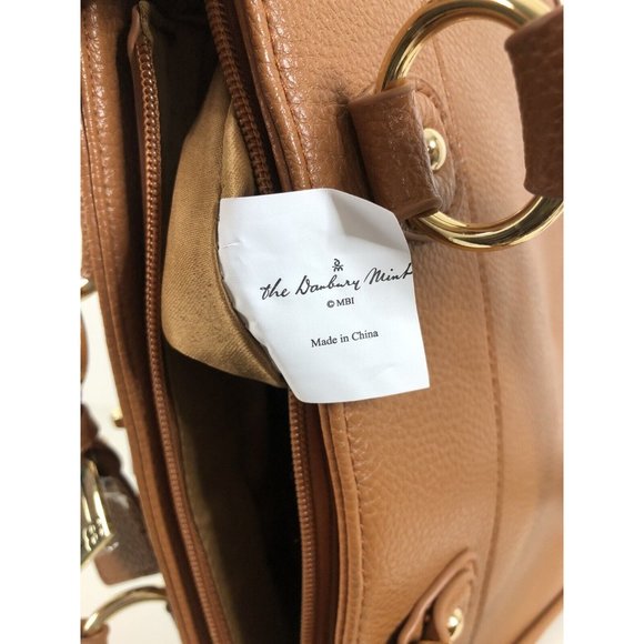 The Danbury Mint Initial Handbag Crossbody "Lynda" Satchel Double Handles  NEW - Picture 10 of 12